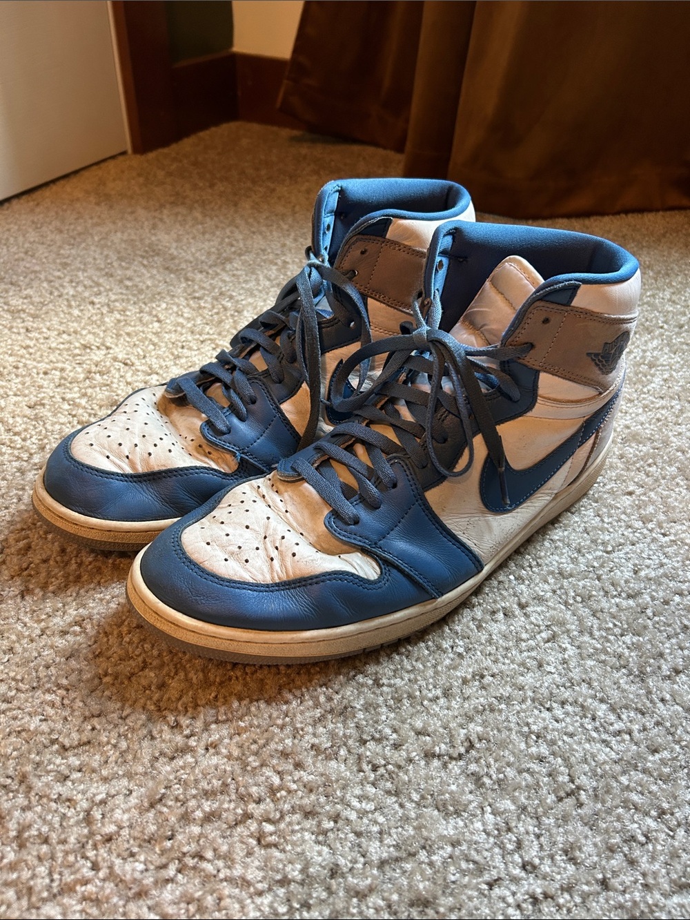 Nike Air Jordan High Top Sneakers Blue White